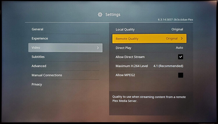 Plex Web Client (Web Browser)