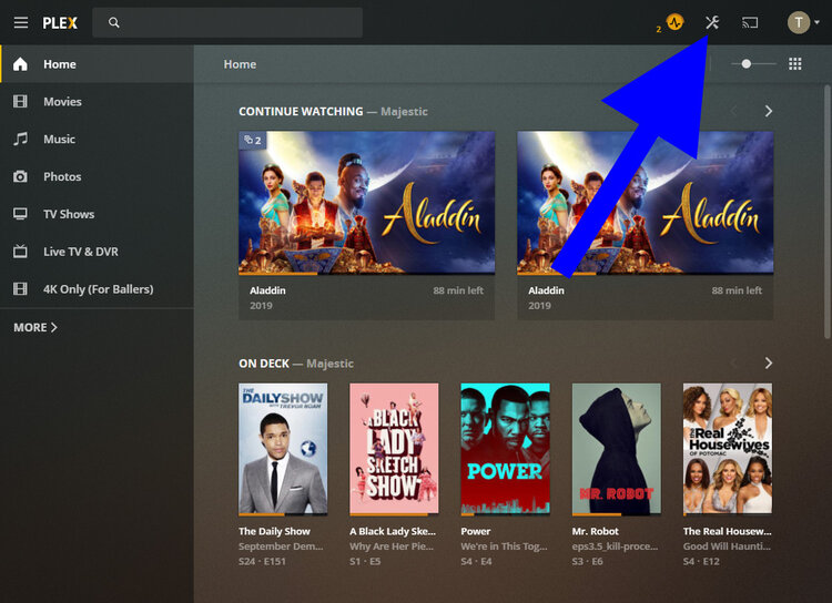 Plex Web Client (Web Browser)